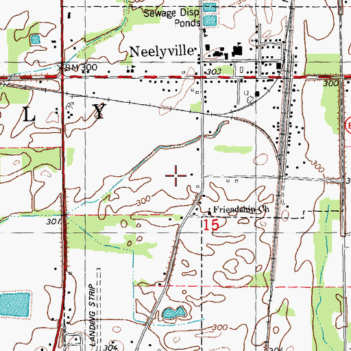 Topographic Map of City of Neelyville, MO