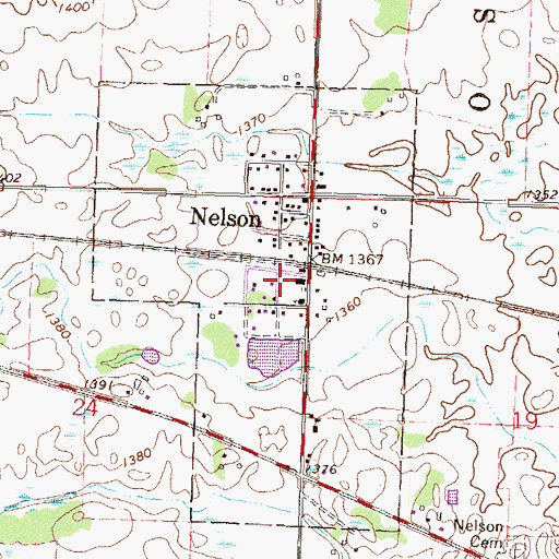 Topographic Map of City of Nelson, MN