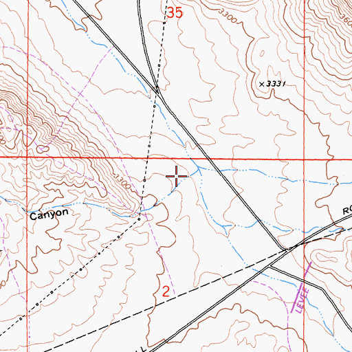 Topographic Map of Bobcat Canyon, CA