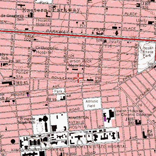 Topographic Map of City of New York, NY