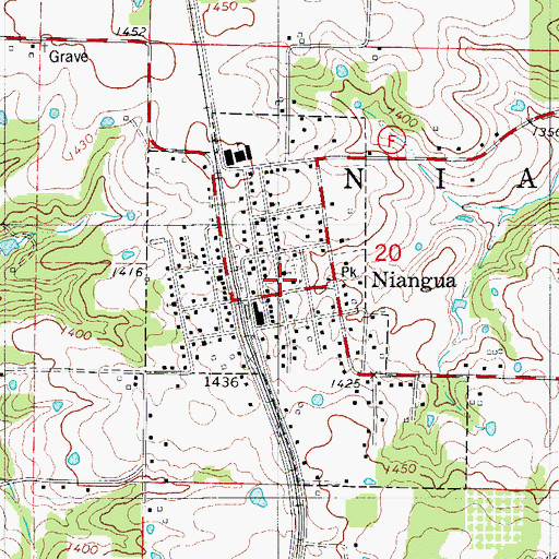 Topographic Map of City of Niangua, MO
