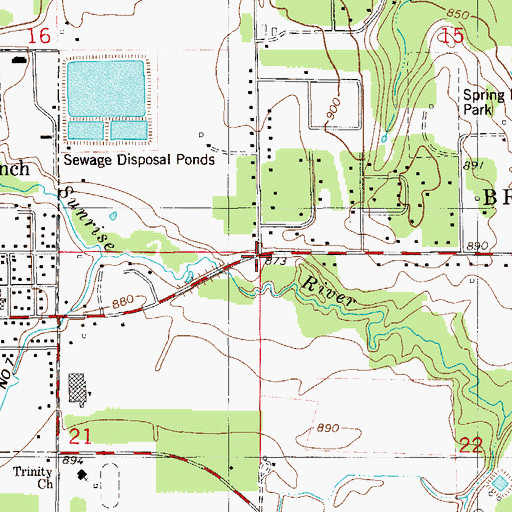 Topographic Map of City of North Branch, MN