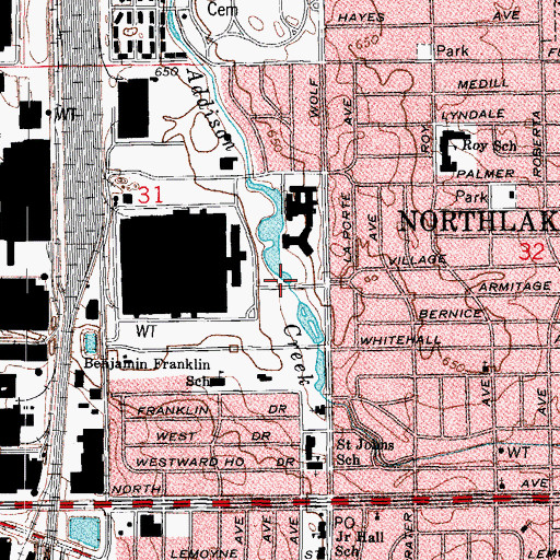 Topographic Map of City of Northlake, IL