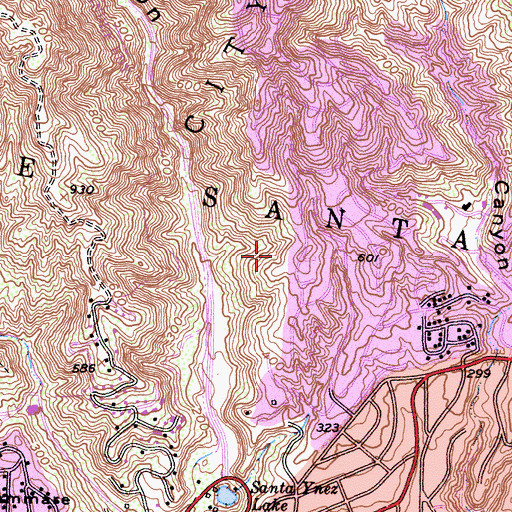 Topographic Map of Boca De Santa Monica, CA