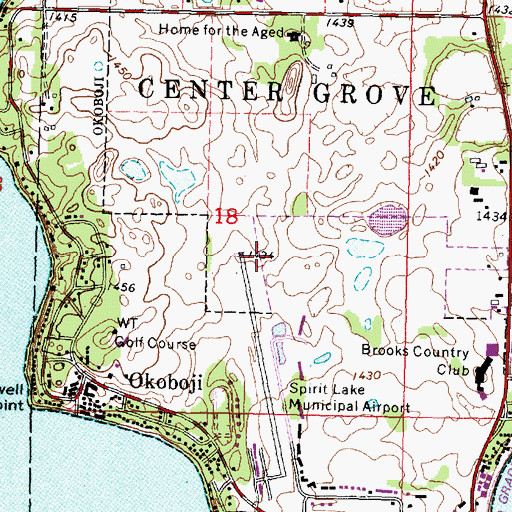 Topographic Map of City of Okoboji, IA
