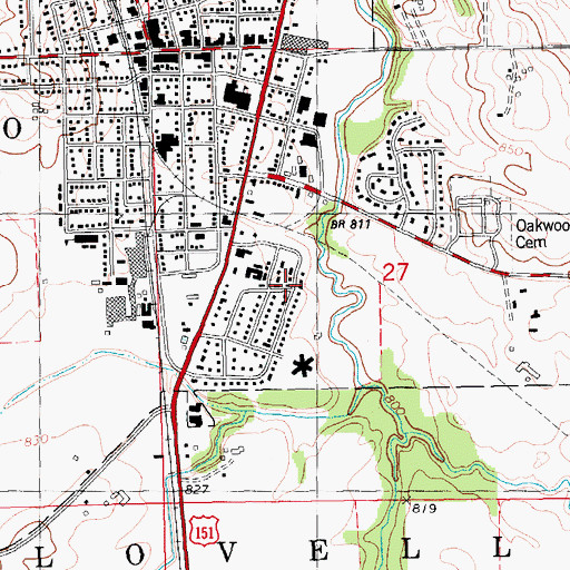 Topographic Map of City of Monticello, IA