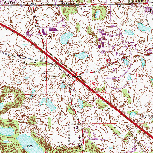 Topographic Map of City of Inver Grove Heights, MN