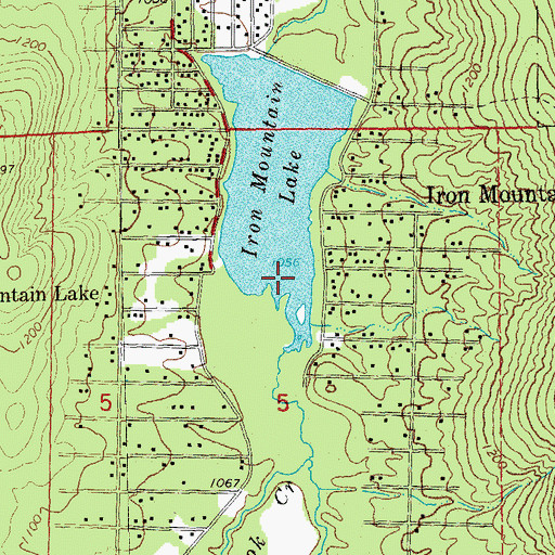 Topographic Map of City of Iron Mountain Lake, MO