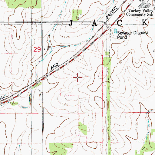 Topographic Map of City of Jackson Junction, IA