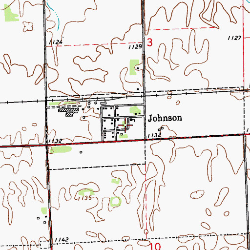 Topographic Map of City of Johnson, MN
