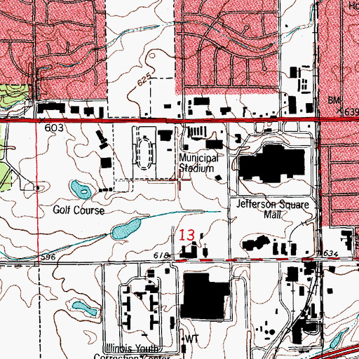 Topographic Map of City of Joliet, IL