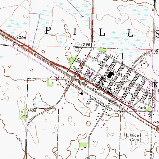 Topographic Map of City of Kerkhoven, MN