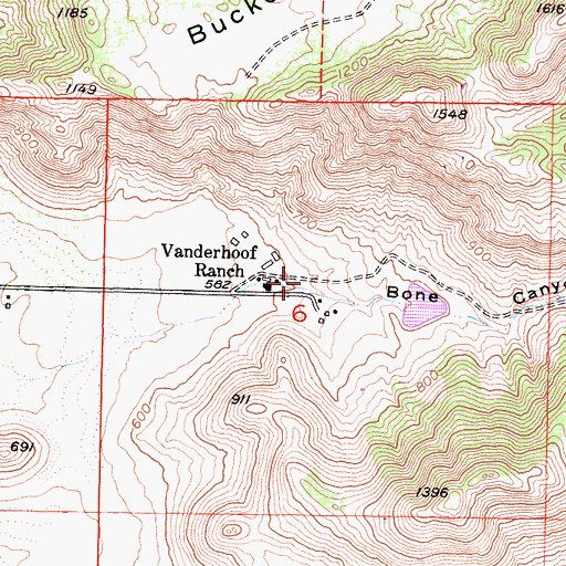 Topographic Map of Bone Canyon, CA