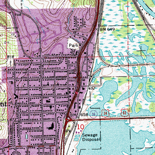 Topographic Map of City of La Crescent, MN