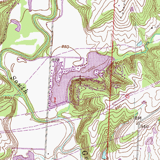 Topographic Map of City of Lake Annette, MO