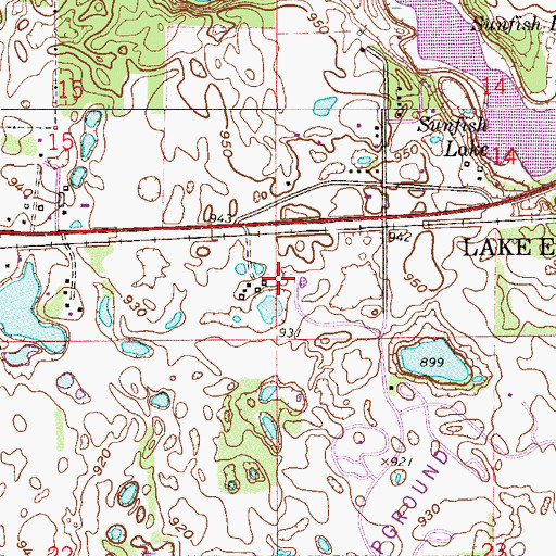Topographic Map of City of Lake Elmo, MN