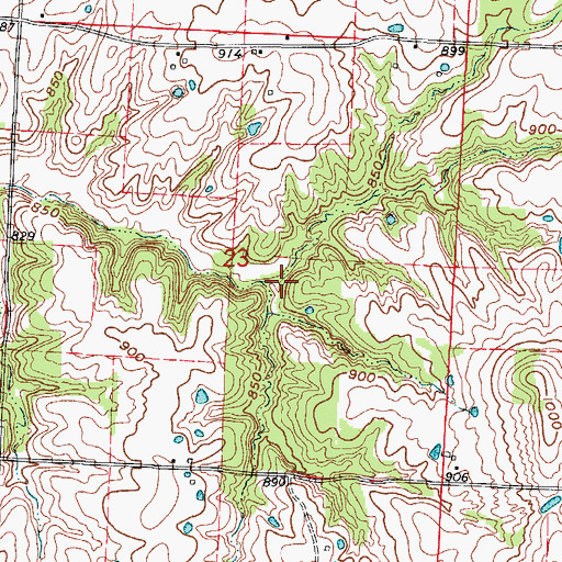 Topographic Map of City of Lake Lafayette, MO