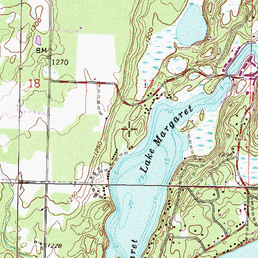 Topographic Map of City of Lake Shore, MN