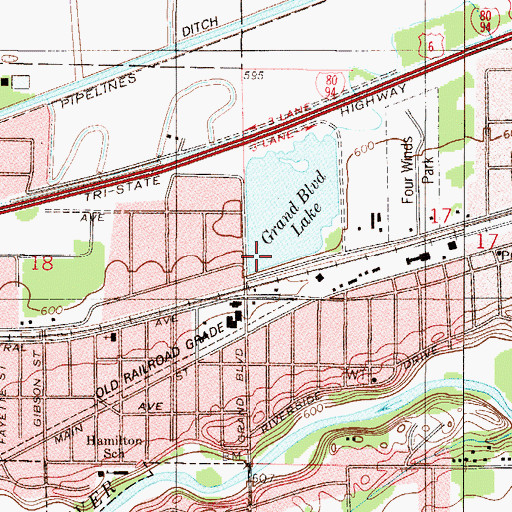 Topographic Map of City of Lake Station, IN
