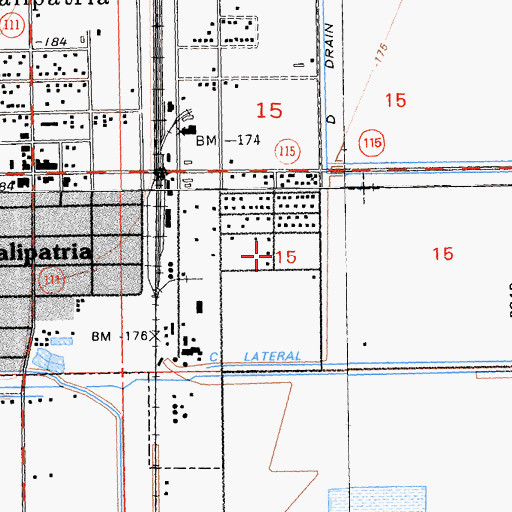 Topographic Map of Bonita School, CA