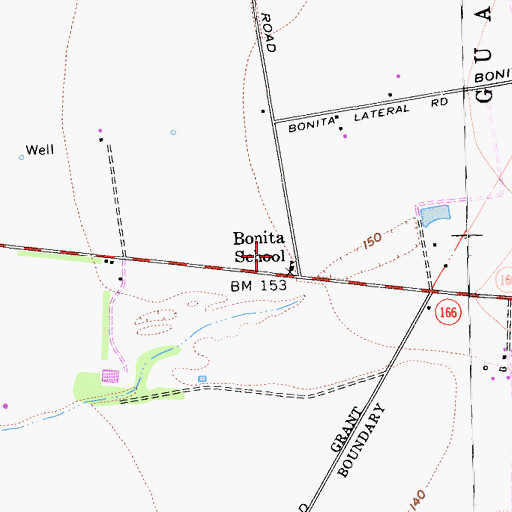 Topographic Map of Bonita Elementary School, CA