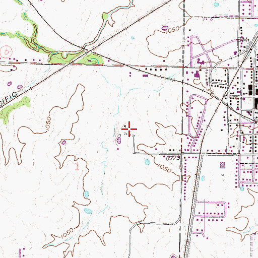 Topographic Map of City of Lawson, MO