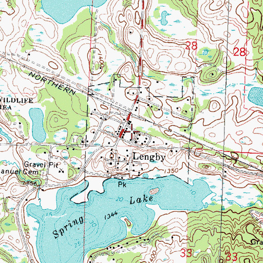 Topographic Map of City of Lengby, MN