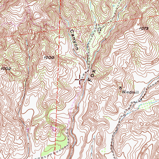 Topographic Map of Boone Canyon, CA