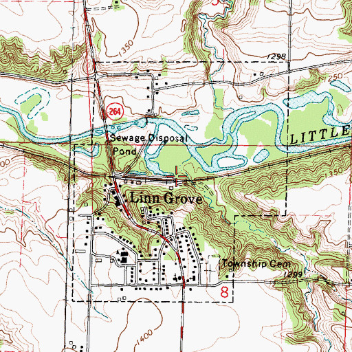 Topographic Map of City of Linn Grove, IA