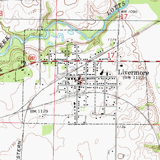 Topographic Map of City of Livermore, IA