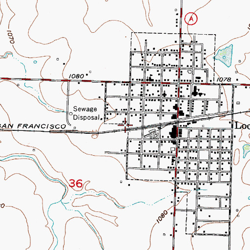 Topographic Map of City of Lockwood, MO