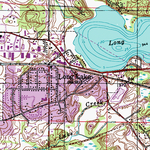 Topographic Map of City of Long Lake, MN