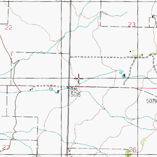 Topographic Map of Sungabi Creek, AZ