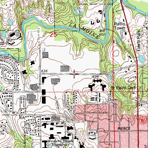 Topographic Map of City of Macomb, IL