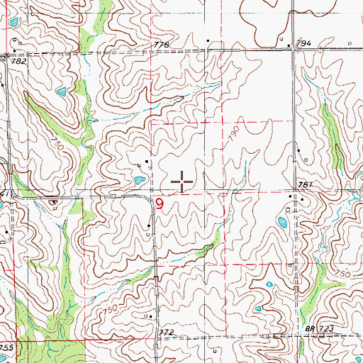 Topographic Map of City of Maharishi Vedic City, IA