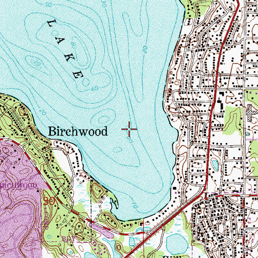 Topographic Map of City of Mahtomedi, MN