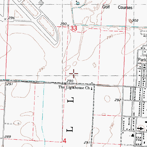 Topographic Map of City of Malden, MO