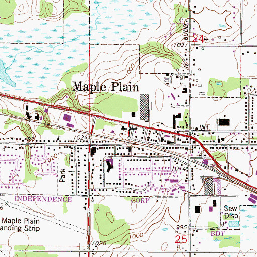 Topographic Map of City of Maple Plain, MN