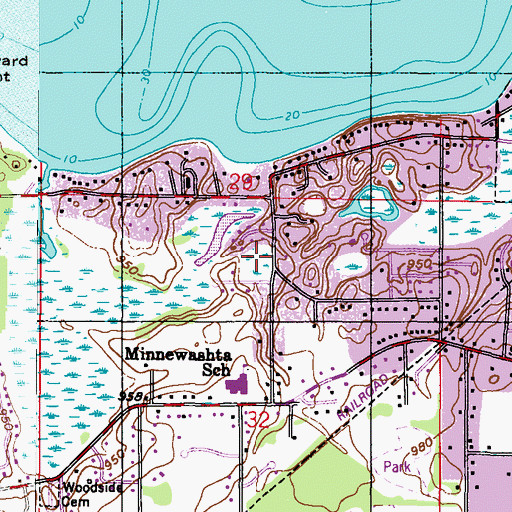 Topographic Map of City of Shorewood, MN