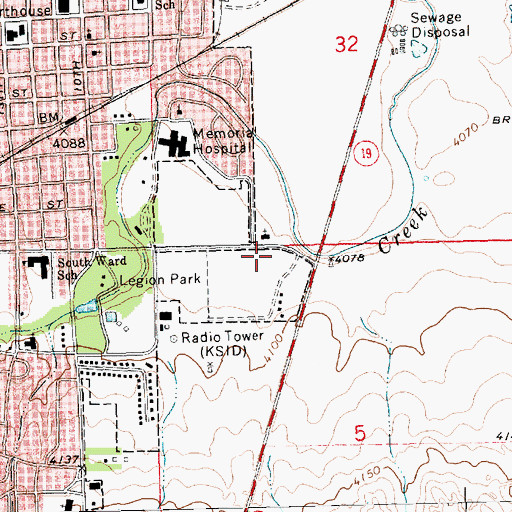 Topographic Map of City of Sidney, NE