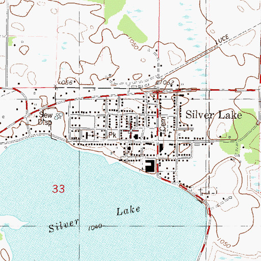 Topographic Map of City of Silver Lake, MN