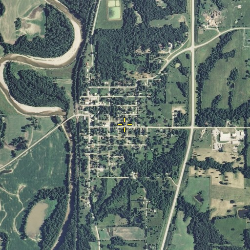 Aerial/Satellite Image of City of Spickard, MO