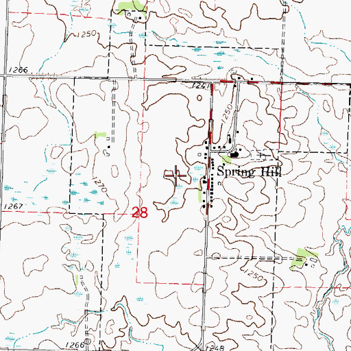 Topographic Map of City of Spring Hill, MN