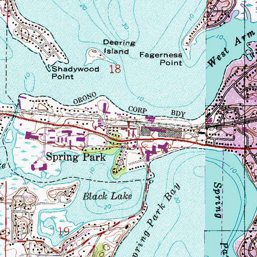 Topographic Map of City of Spring Park, MN