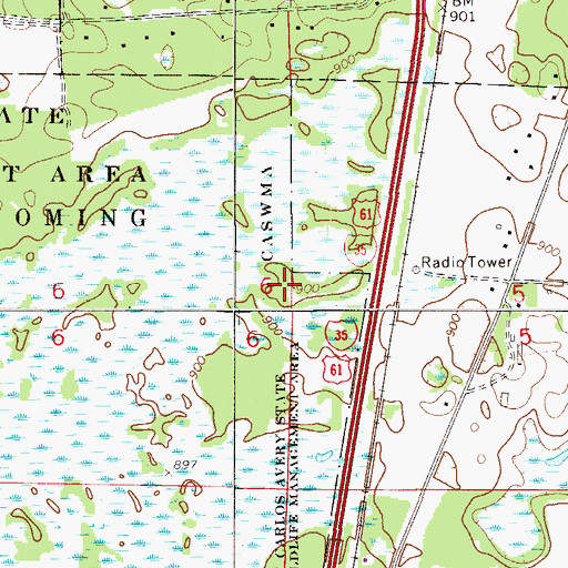 Topographic Map of City of Stacy, MN