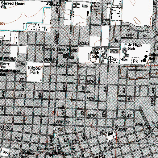Topographic Map of City of Sterling, IL