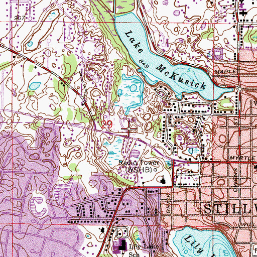 Topographic Map of City of Stillwater, MN