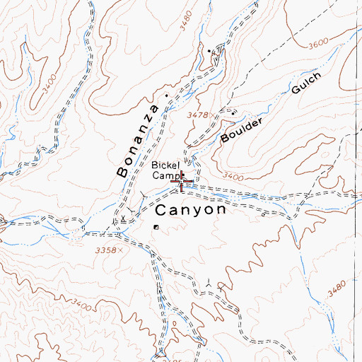Topographic Map of Boulder Gulch, CA