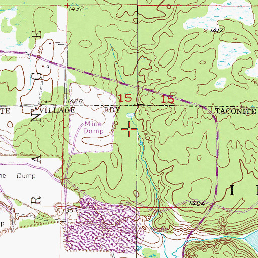 Topographic Map of City of Taconite, MN