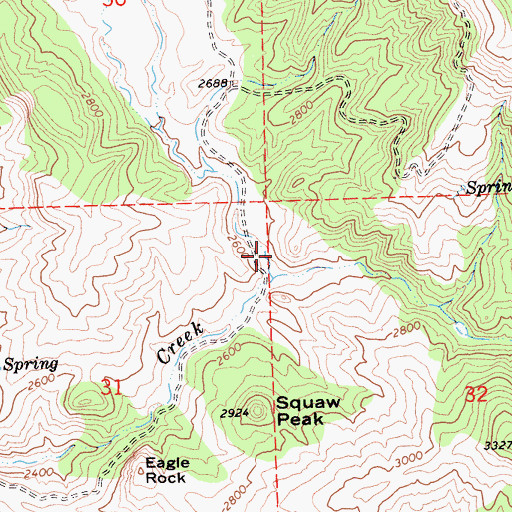Topographic Map of Bourdieu Valley, CA